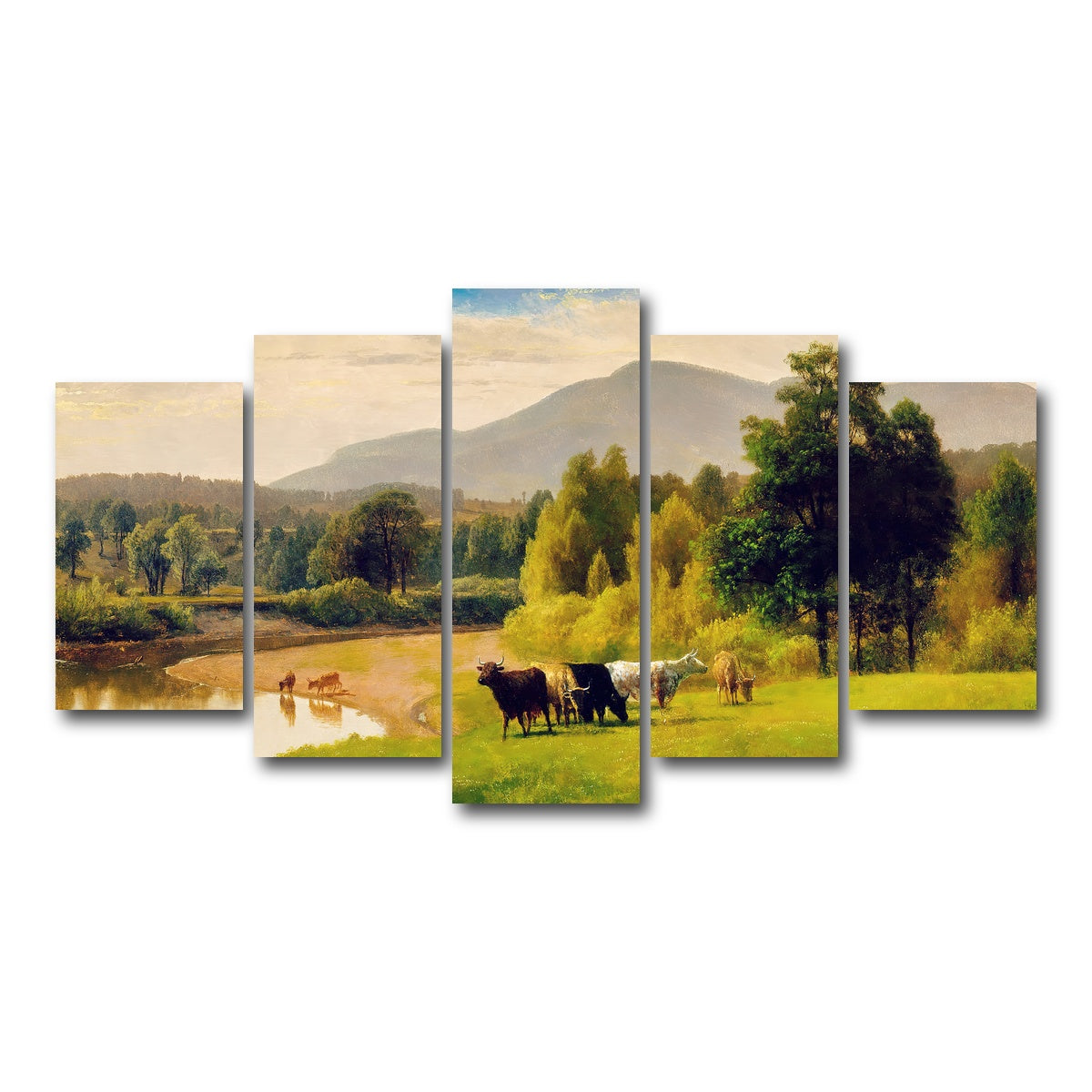 AUTO-MOCKUP WHITE | Pasture lands | 5 Piece | Gallery Wrap Canvas | group=5_normal
