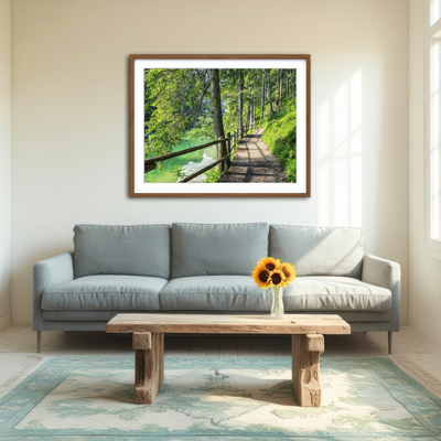 AUTO-MOCKUP ROOM | Path By The Lake Wall Art