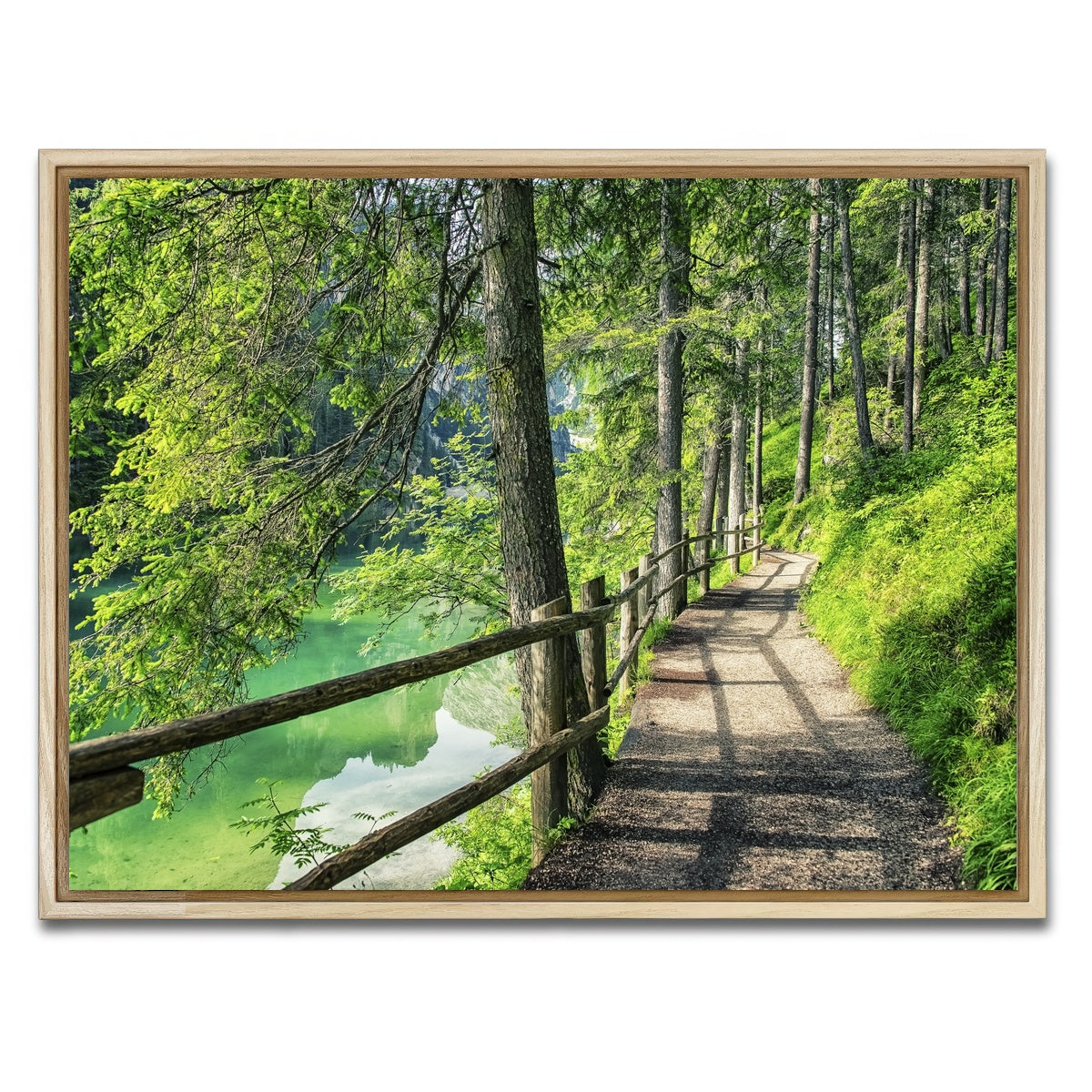 AUTO-MOCKUP WHITE | Path By The Lake | 1 Piece | Natural Framed Canvas | group=4x3