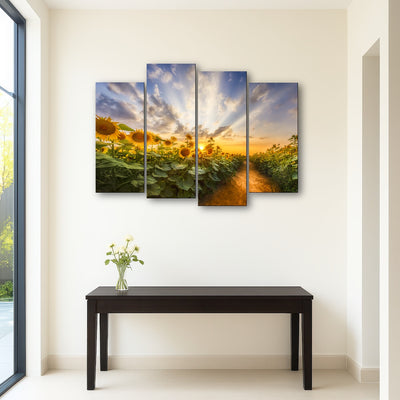 AUTO-MOCKUP ROOM | Path through the sunflower field