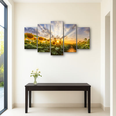 AUTO-MOCKUP ROOM | Path through the sunflower field