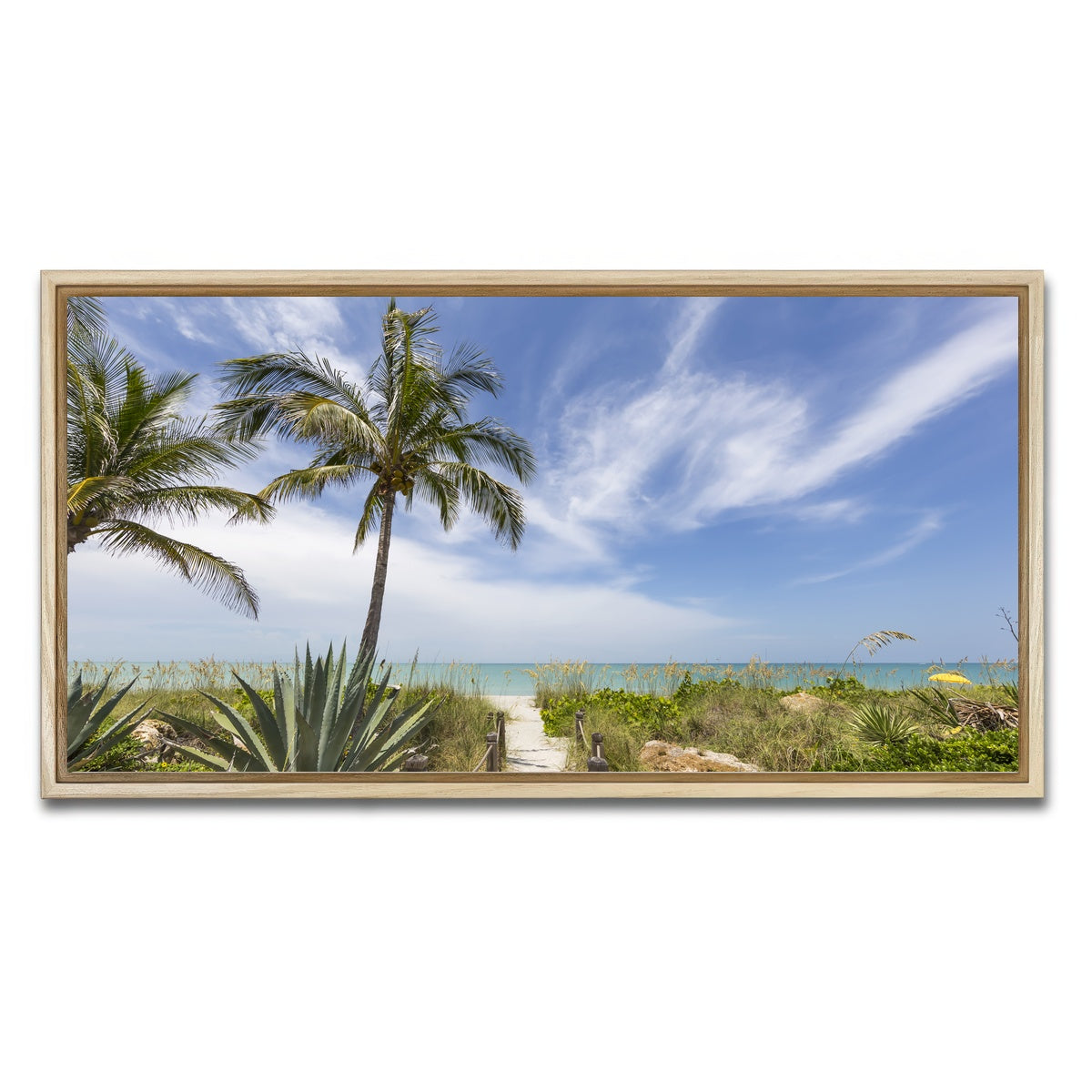 AUTO-MOCKUP WHITE | Path to the beach | 1 Piece | Natural Framed Canvas | group=2x1