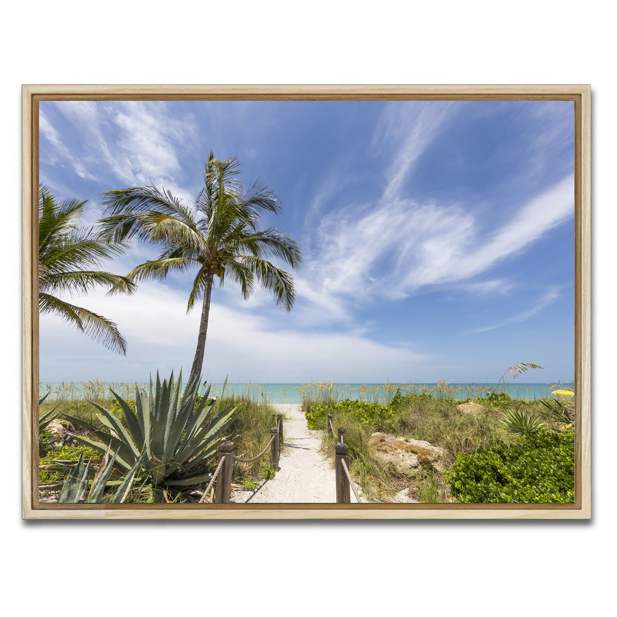 AUTO-MOCKUP WHITE | Path to the beach | 1 Piece | Natural Framed Canvas | group=4x3
