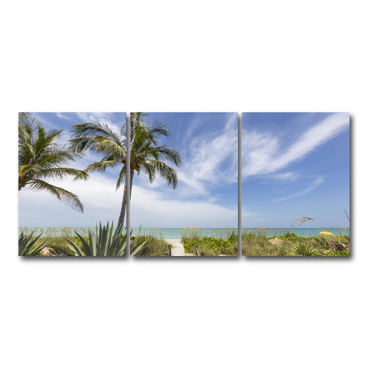 AUTO-MOCKUP WHITE | Path to the beach | 3 Piece | Gallery Wrap Canvas | group=18x24