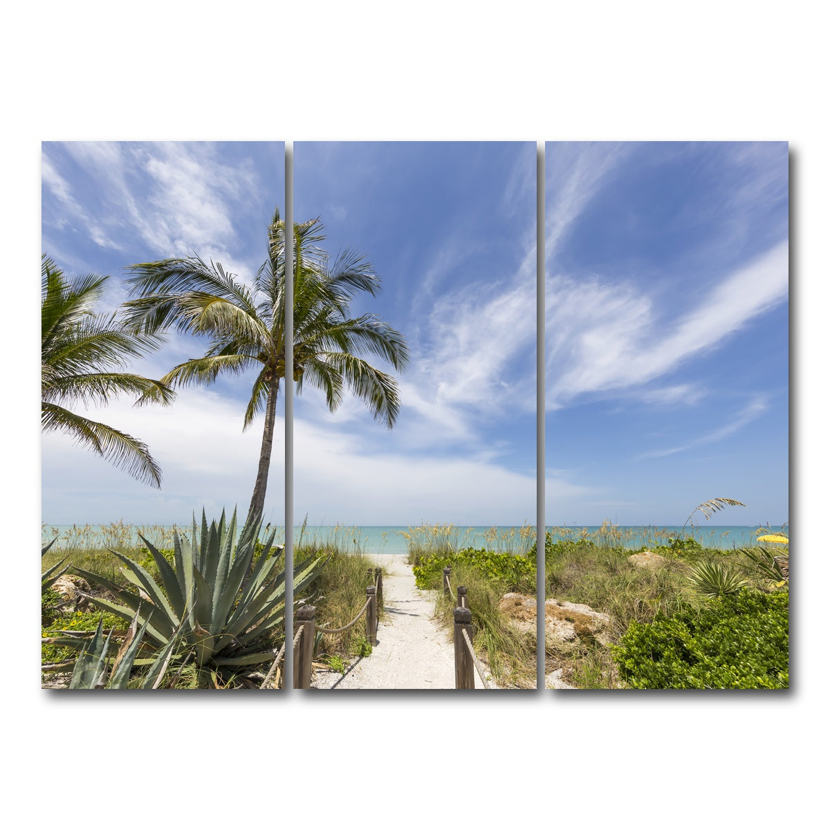 AUTO-MOCKUP WHITE | Path to the beach | 3 Piece | Gallery Wrap Canvas | group=8x18