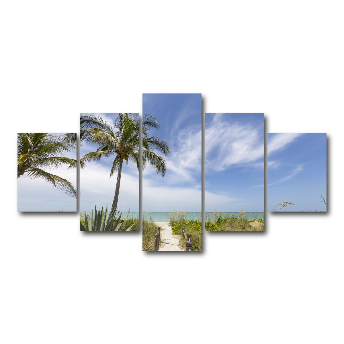 AUTO-MOCKUP WHITE | Path to the beach | 5 Piece | Gallery Wrap Canvas | group=5_short