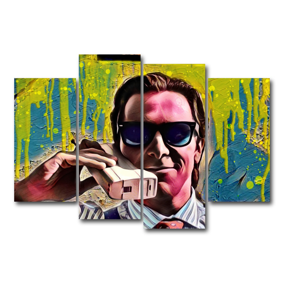 AUTO-MOCKUP WHITE | Patrick Bateman | 4 Piece | Gallery Wrap Canvas | group=4_short