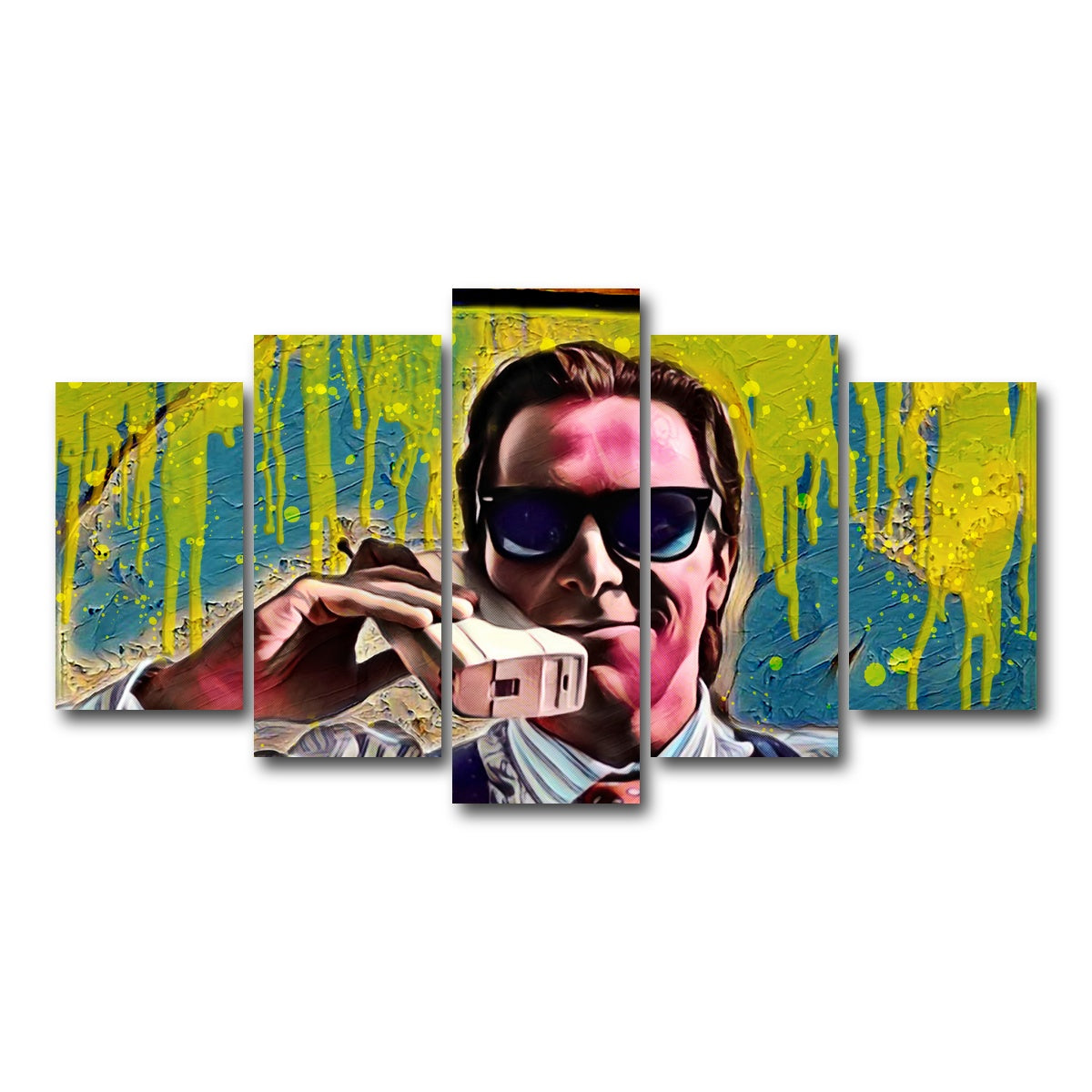 AUTO-MOCKUP WHITE | Patrick Bateman | 5 Piece | Gallery Wrap Canvas | group=5_normal