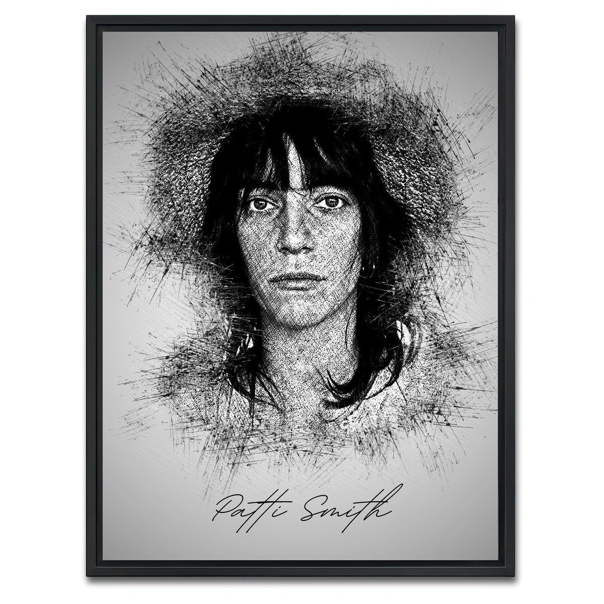 AUTO-MOCKUP WHITE | Patti Smith | 1 Piece | Black Framed Canvas | group=3x4