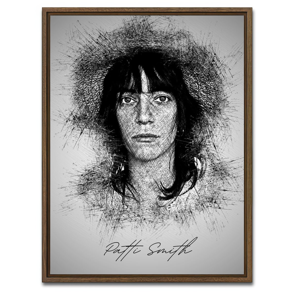 AUTO-MOCKUP WHITE | Patti Smith | 1 Piece | Walnut Framed Canvas | group=3x4
