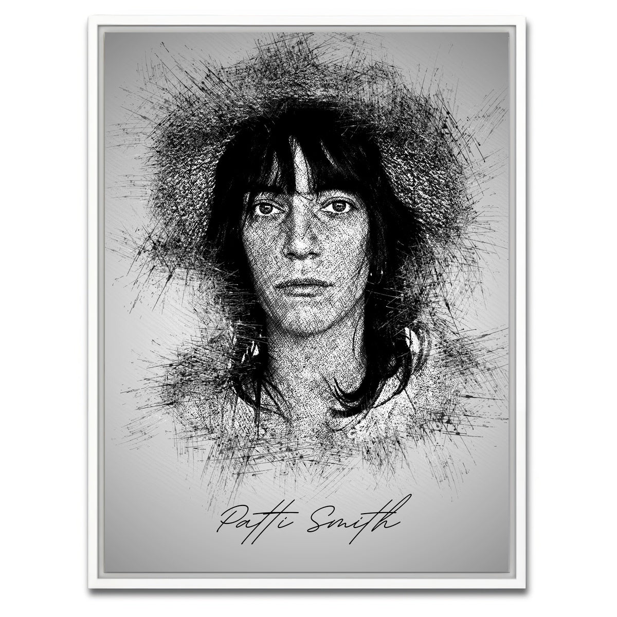 AUTO-MOCKUP WHITE | Patti Smith | 1 Piece | White Framed Canvas | group=3x4