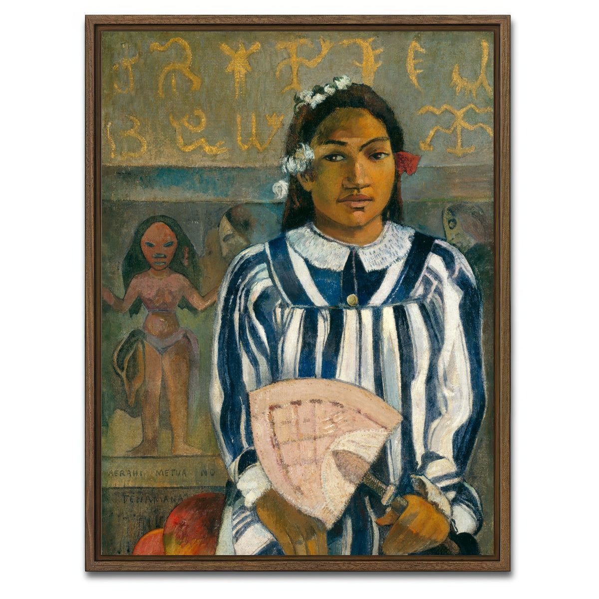 AUTO-MOCKUP WHITE | Paul Gauguin - Portrait | 1 Piece | Walnut Framed Canvas | group=3x4