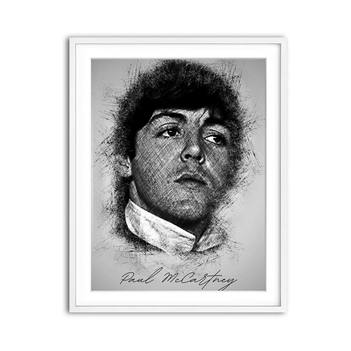 Framed Print 3x4 White