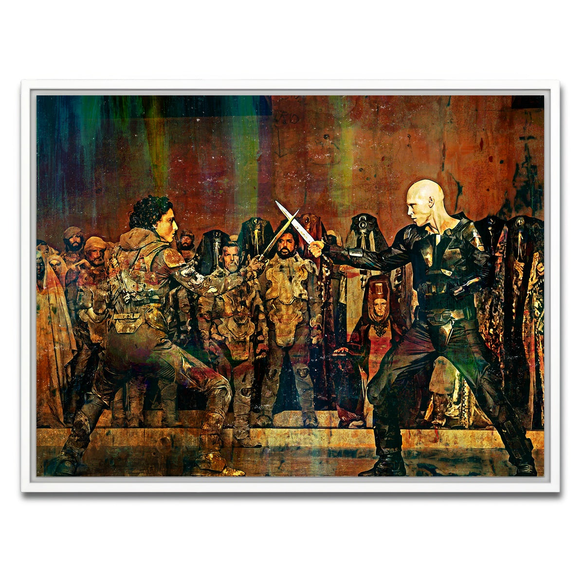 AUTO-MOCKUP WHITE | Paul Vs. Feyd Rautha | 1 Piece | White Framed Canvas | group=4x3