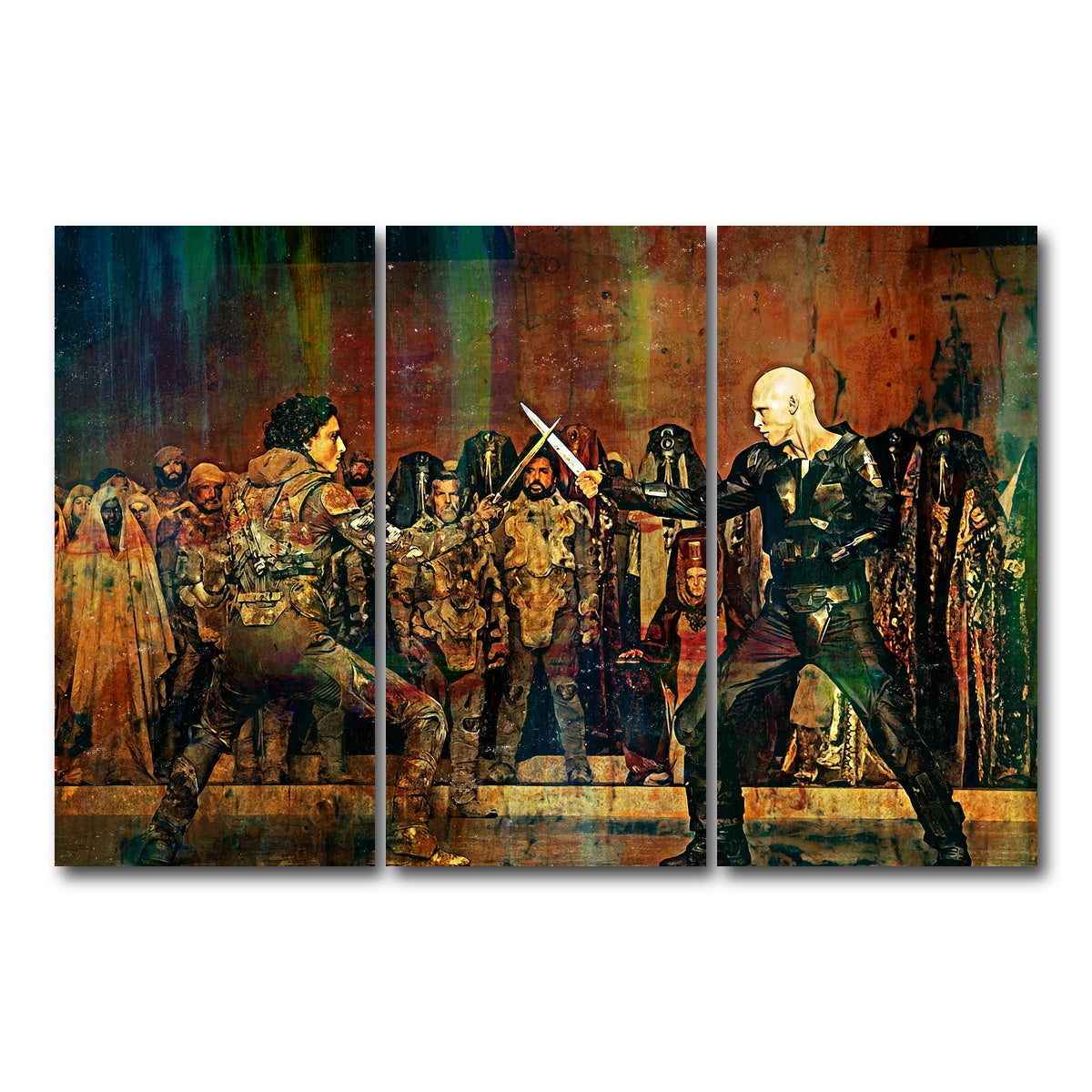 AUTO-MOCKUP WHITE | Paul Vs. Feyd Rautha | 3 Piece | Gallery Wrap Canvas | group=12x24