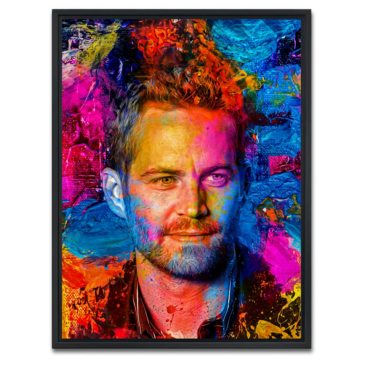AUTO-MOCKUP WHITE | Paul Walker | 1 Piece | Black Framed Canvas | group=3x4