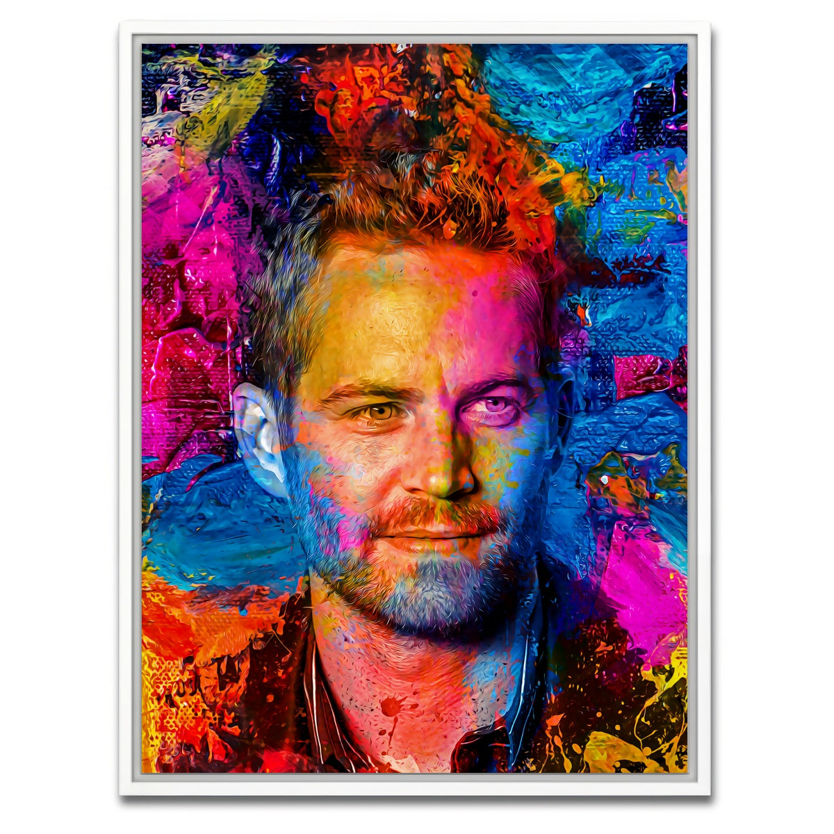 AUTO-MOCKUP WHITE | Paul Walker | 1 Piece | White Framed Canvas | group=3x4