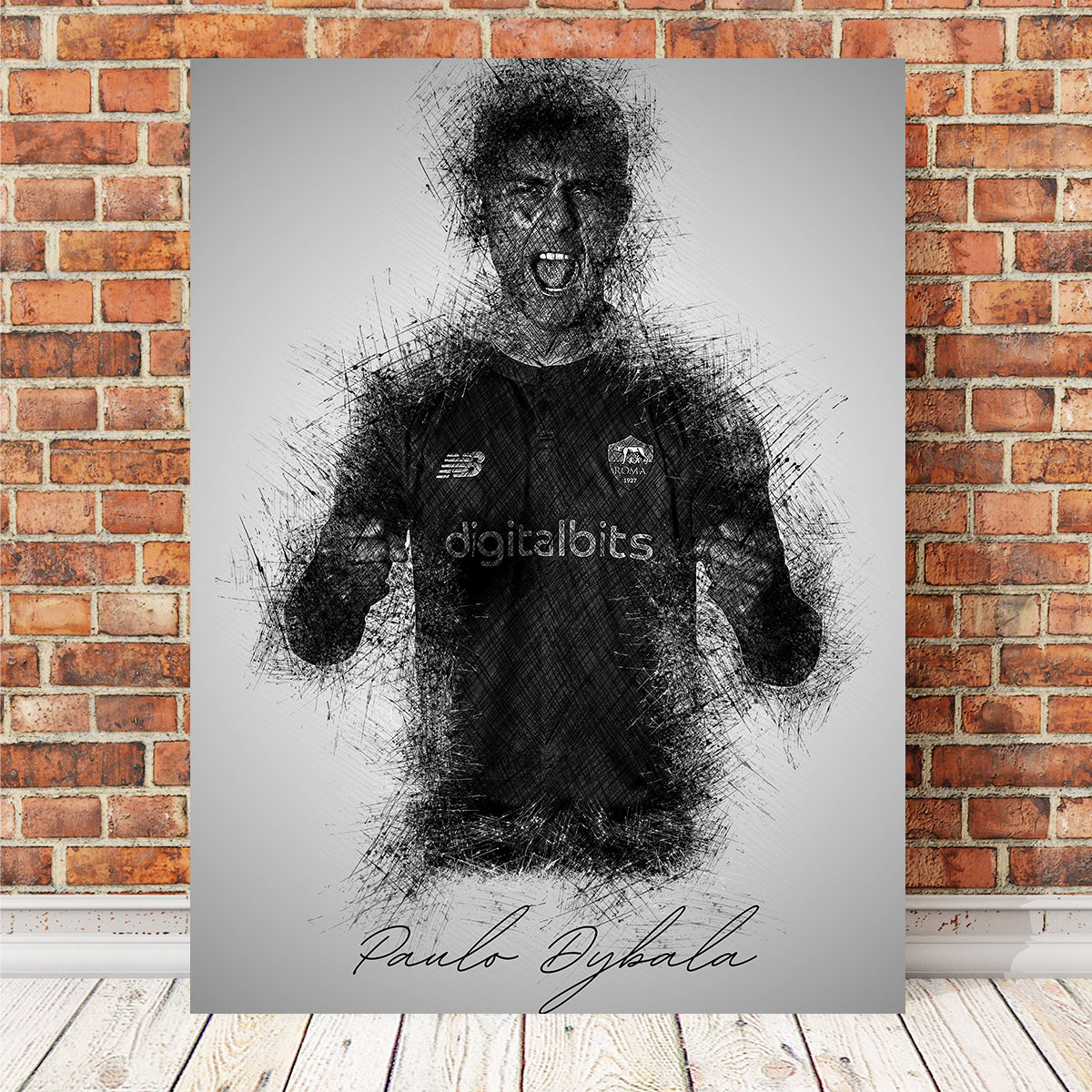 Paulo Dybala Sketch Wall Art