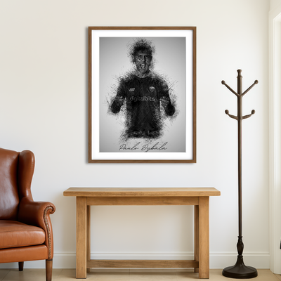 AUTO-MOCKUP ROOM | Paulo Dybala Sketch Wall Art