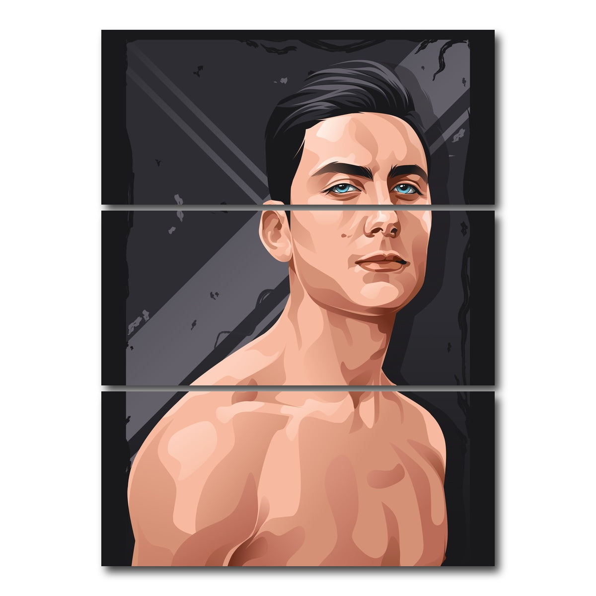 AUTO-MOCKUP WHITE | Paulo Dybala | 3 Piece | Gallery Wrap Canvas | group=8x18_stacked