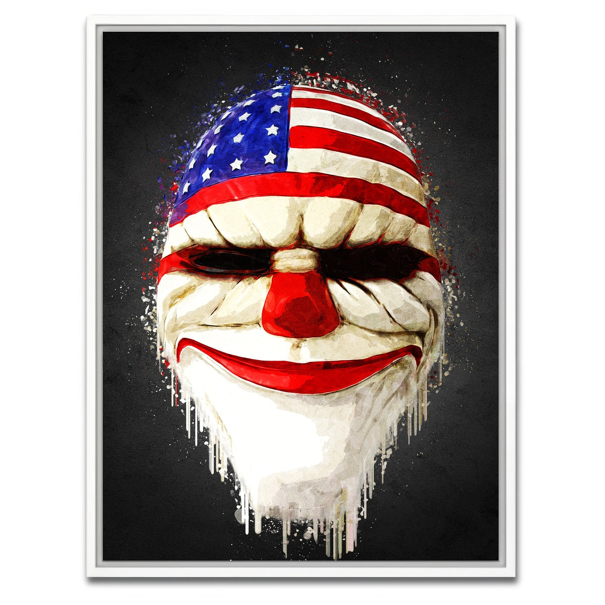 AUTO-MOCKUP WHITE | Payday 2 Portrait | 1 Piece | White Framed Canvas | group=3x4