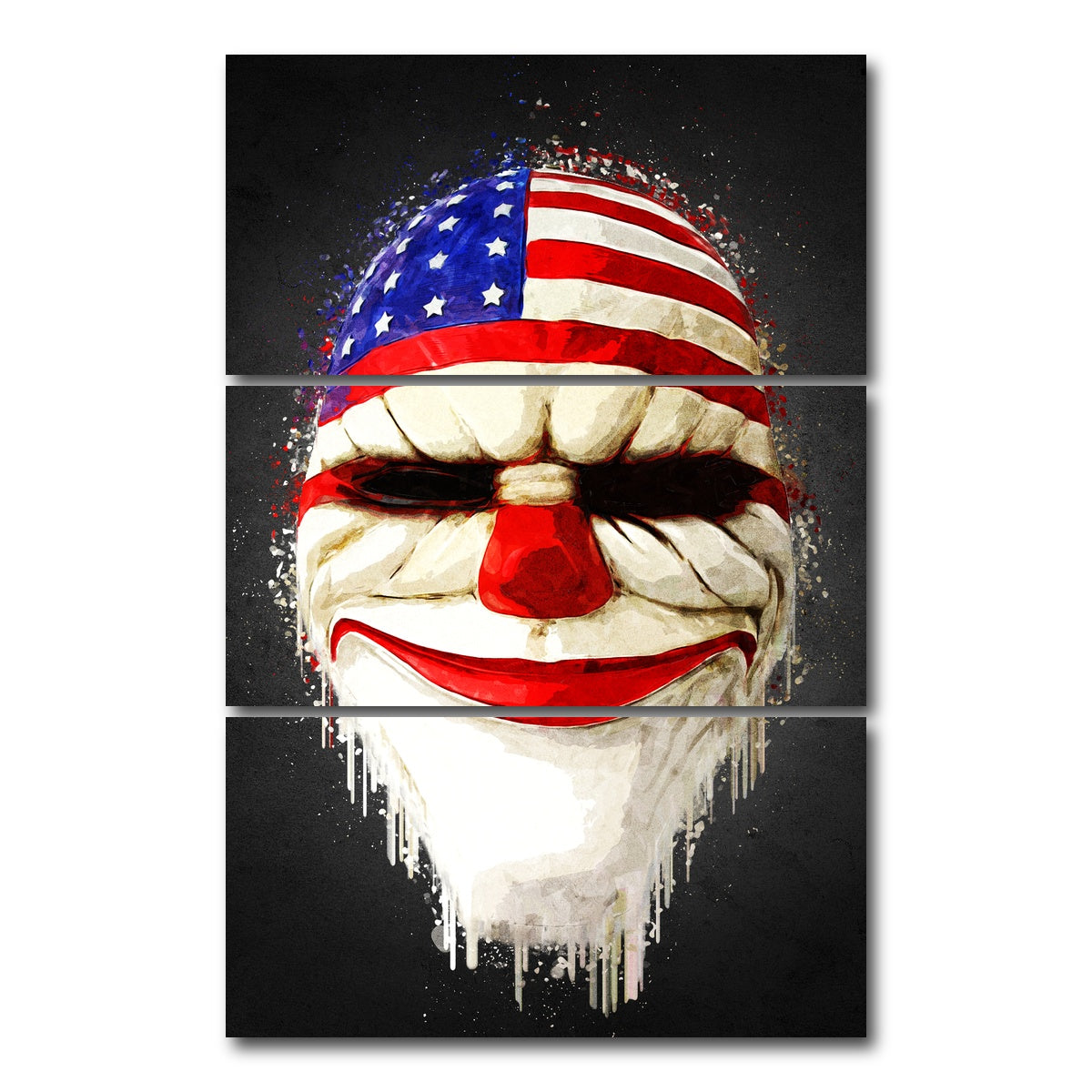 AUTO-MOCKUP WHITE | Payday 2 Portrait | 3 Piece | Gallery Wrap Canvas | group=12x24_stacked