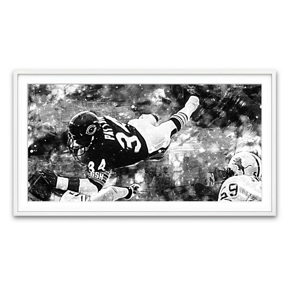 Framed Print 2x1 White