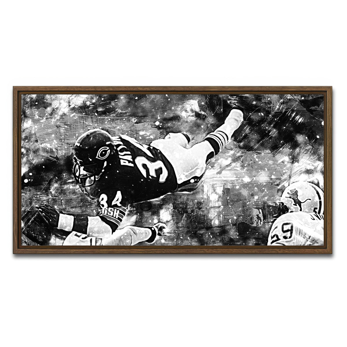 AUTO-MOCKUP WHITE | Payton Grayscale | 1 Piece | Walnut Frame | group=2x1
