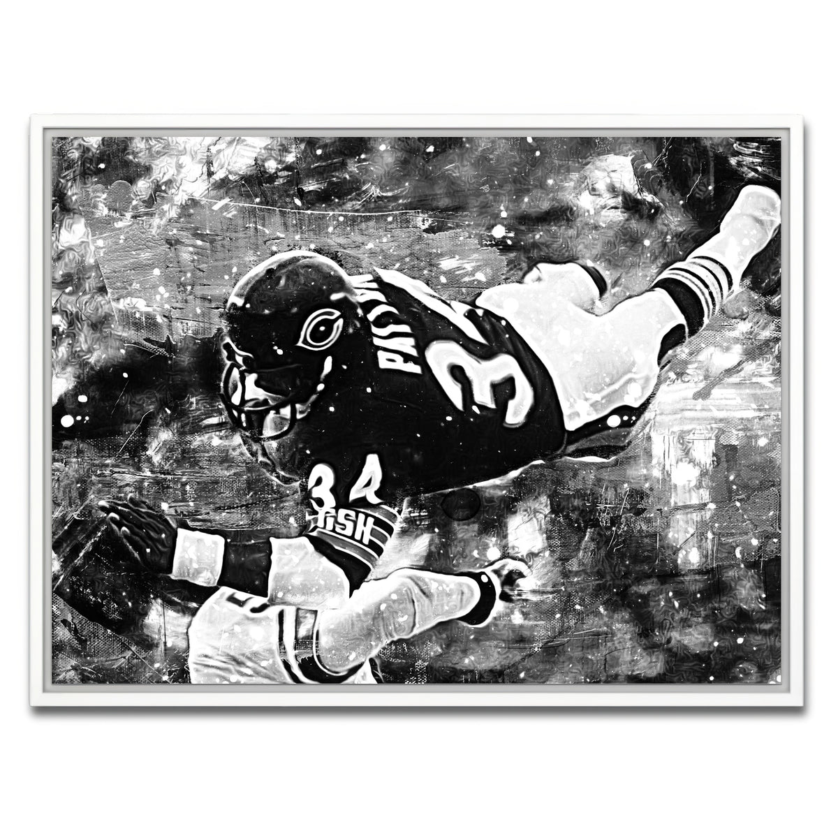 AUTO-MOCKUP WHITE | Payton Grayscale | 1 Piece | White Frame | group=4x3