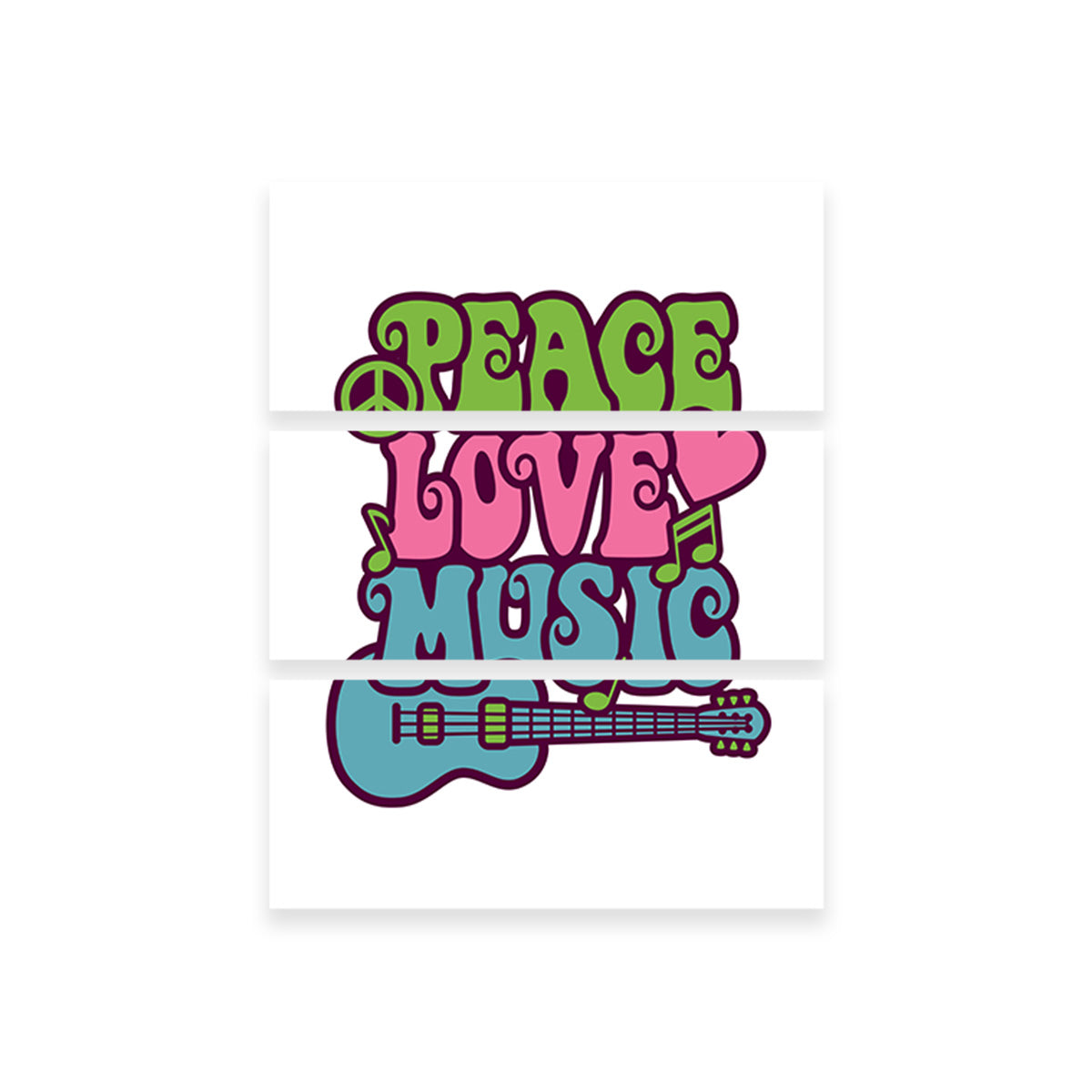 Peace Love Music Wall Art