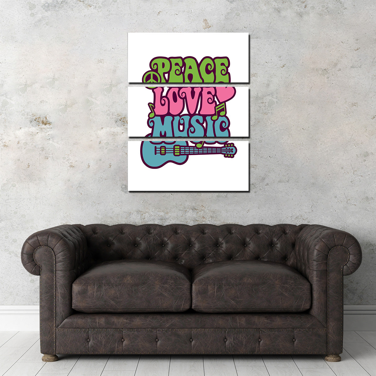 Peace Love Music Wall Art