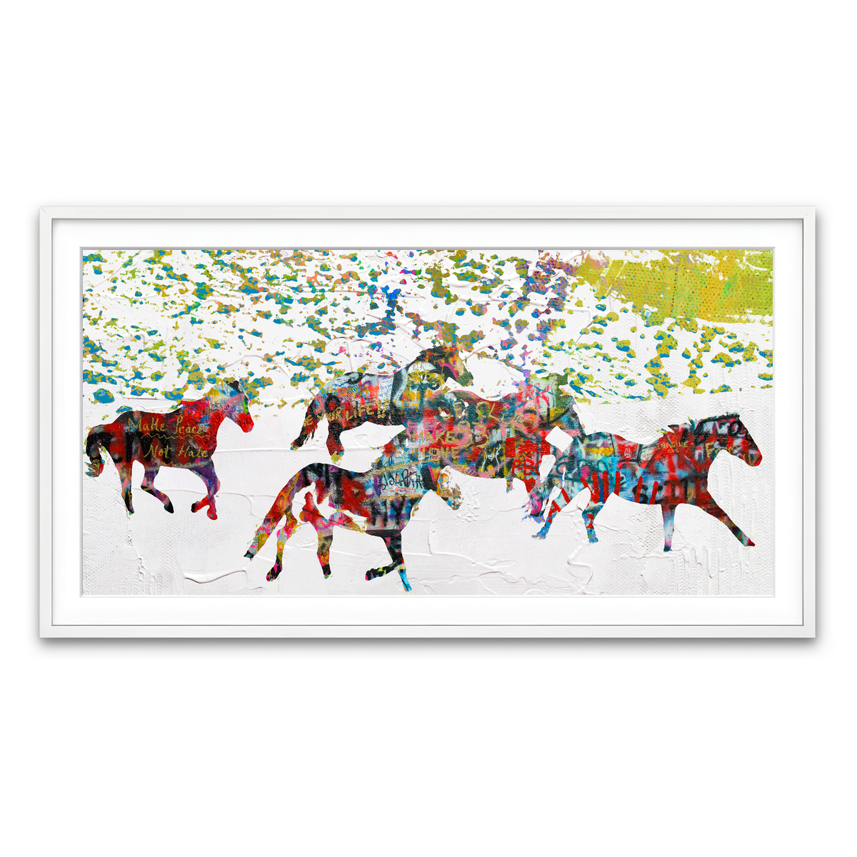 Framed Print 2x1 White