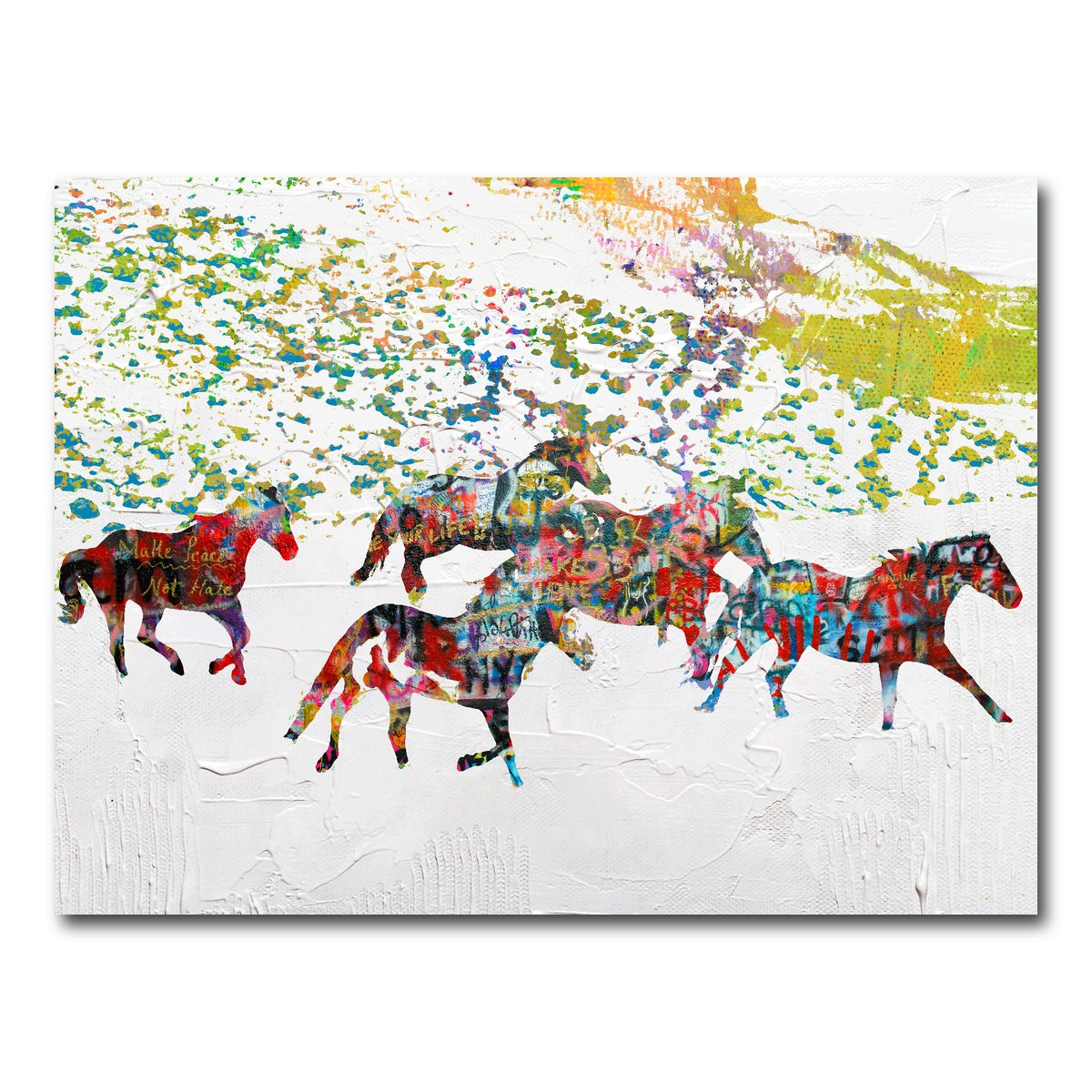 AUTO-MOCKUP WHITE | Peace Horse in the Snow | 1 Piece | Gallery Wrap Canvas | group=4x3