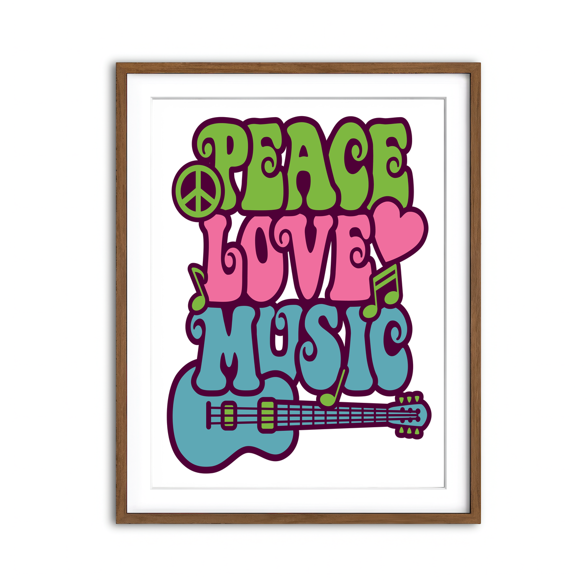 Framed Print 3x4 Walnut