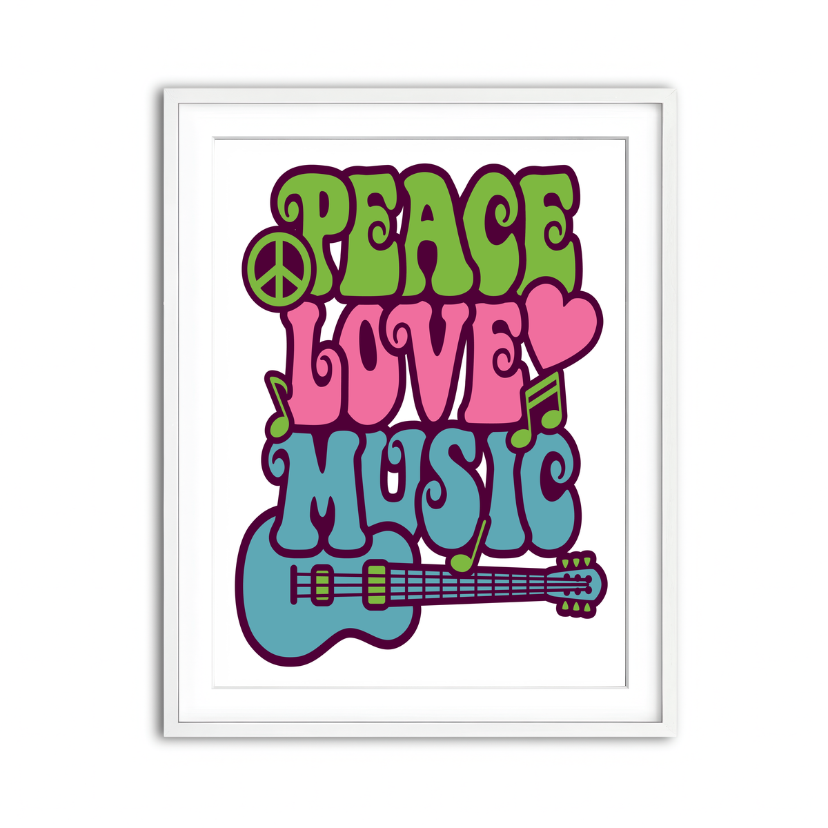 Framed Print 3x4 White