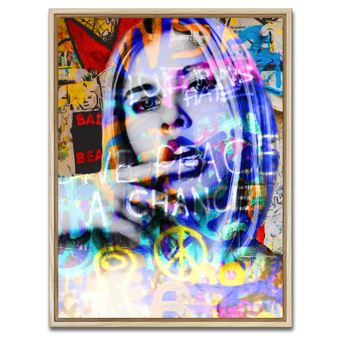 AUTO-MOCKUP WHITE | Peace | 1 Piece | Natural Framed Canvas | group=3x4