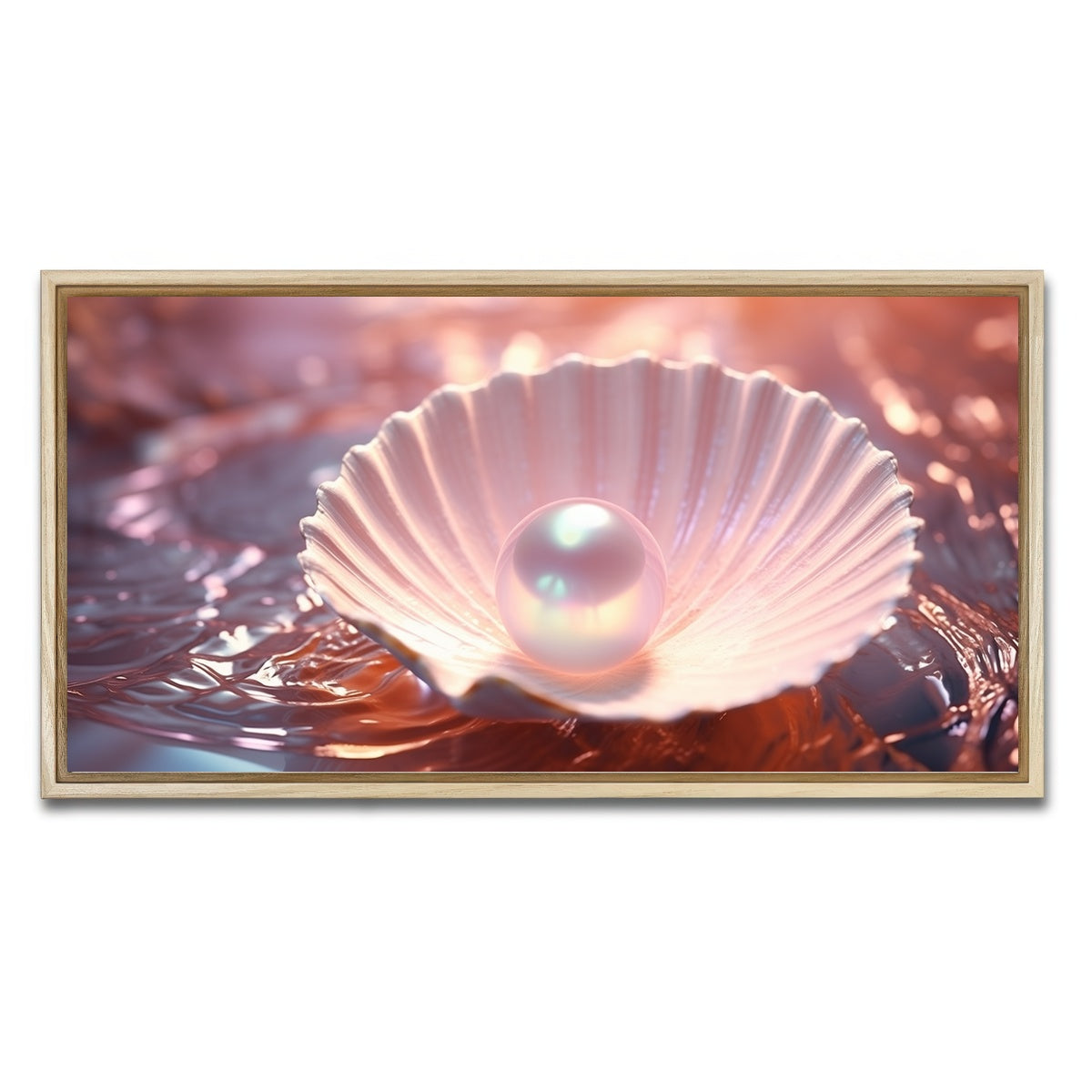 AUTO-MOCKUP WHITE | Pearl & Seashell | 1 Piece | Natural Framed Canvas | group=2x1