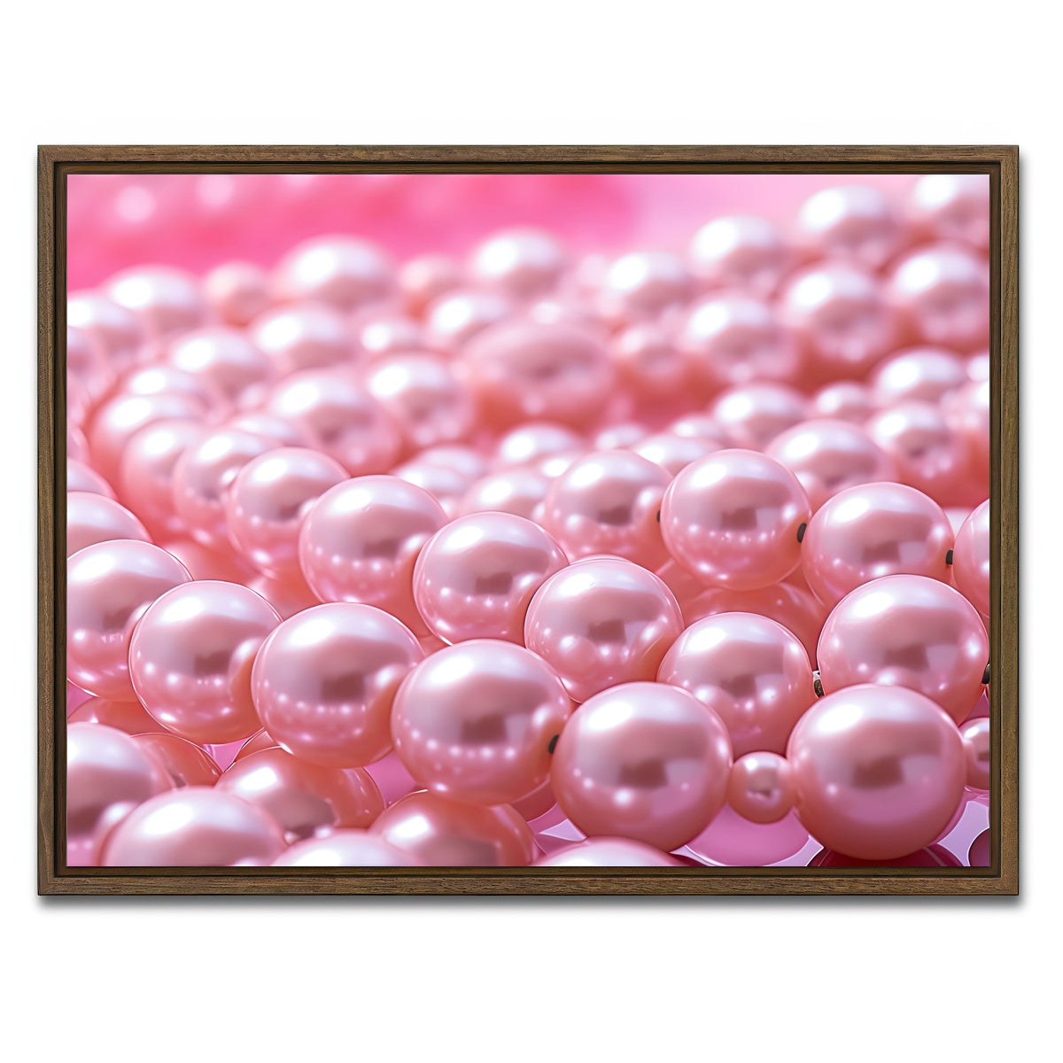 AUTO-MOCKUP WHITE | Pearls | 1 Piece | Walnut Framed Canvas | group=4x3