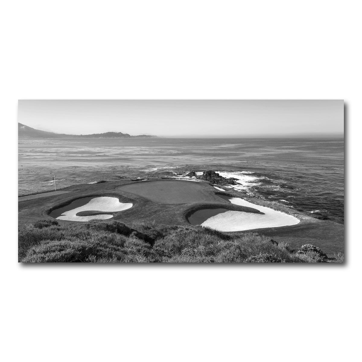 AUTO-MOCKUP WHITE | Pebble Beach Grayscale | 1 Piece | Gallery Wrap Canvas | group=2x1