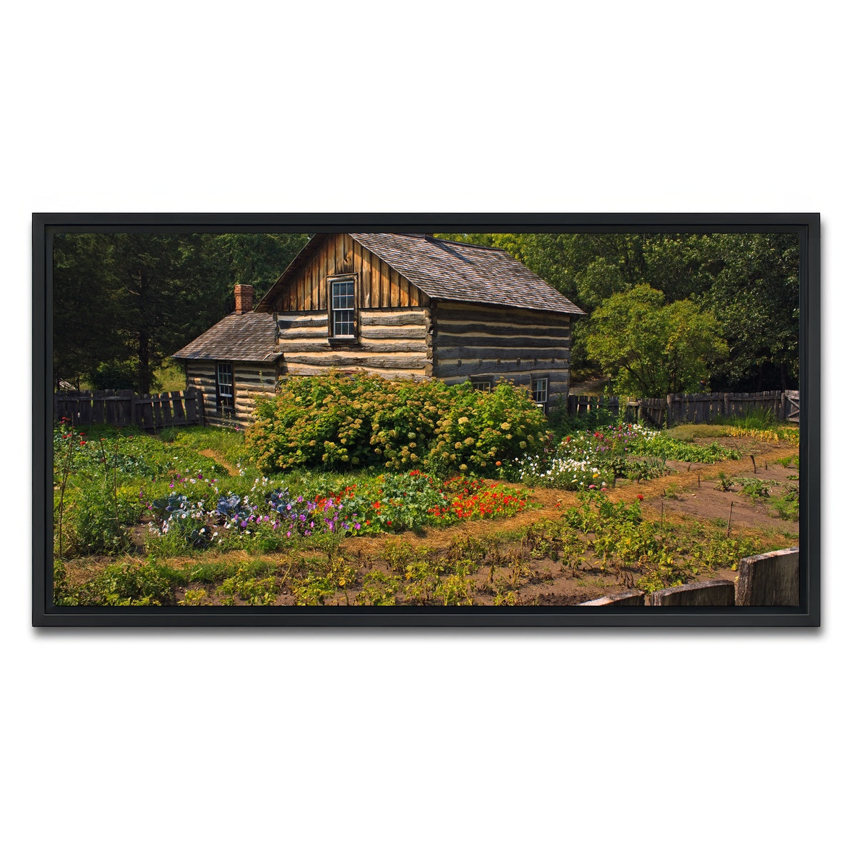 AUTO-MOCKUP WHITE | Pedersen House and Garden | 1 Piece | Black Framed Canvas | group=2x1