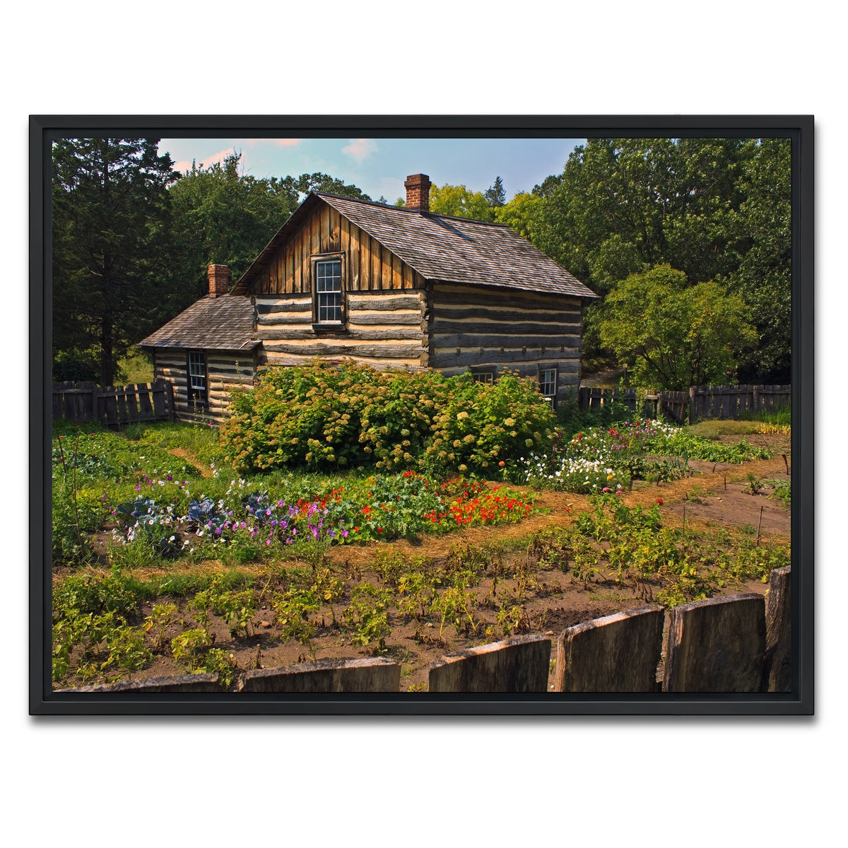 AUTO-MOCKUP WHITE | Pedersen House and Garden | 1 Piece | Black Framed Canvas | group=4x3