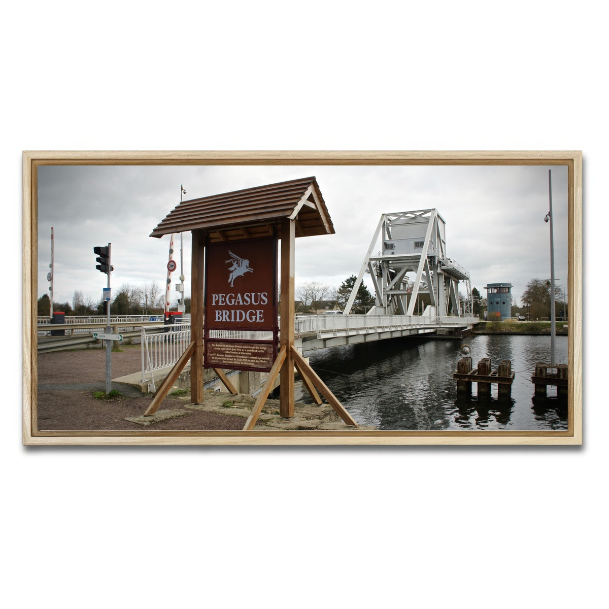 AUTO-MOCKUP WHITE | Pegasus Bridge | 1 Piece | Natural Framed Canvas | group=2x1