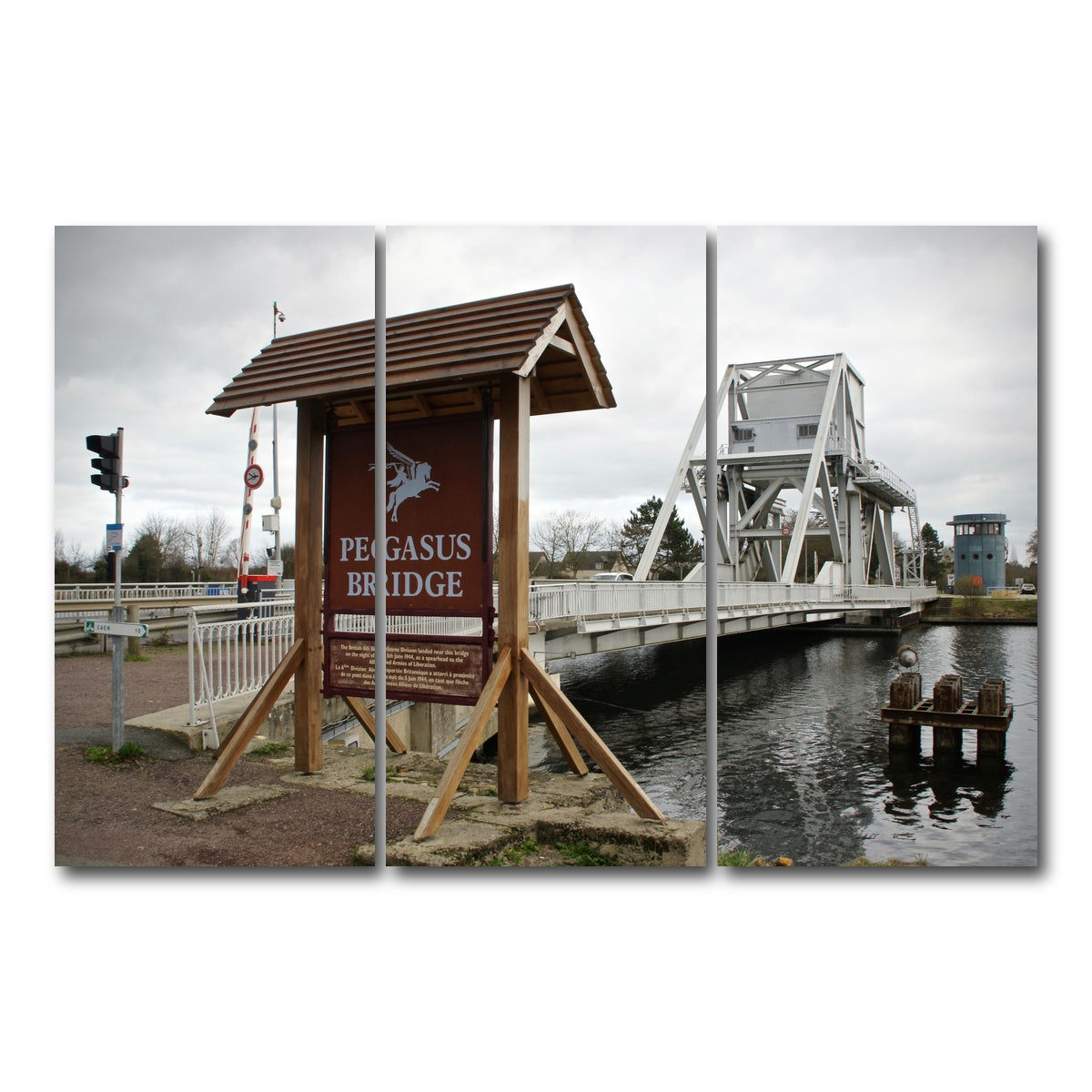 AUTO-MOCKUP WHITE | Pegasus Bridge | 3 Piece | Gallery Wrap Canvas | group=12x24