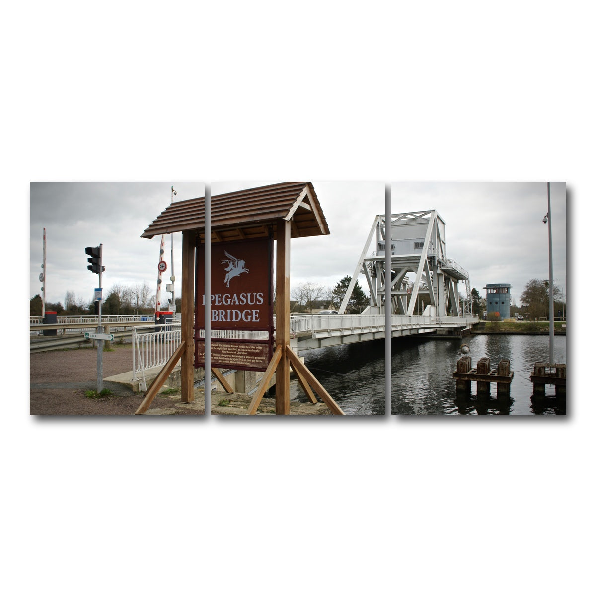AUTO-MOCKUP WHITE | Pegasus Bridge | 3 Piece | Gallery Wrap Canvas | group=18x24