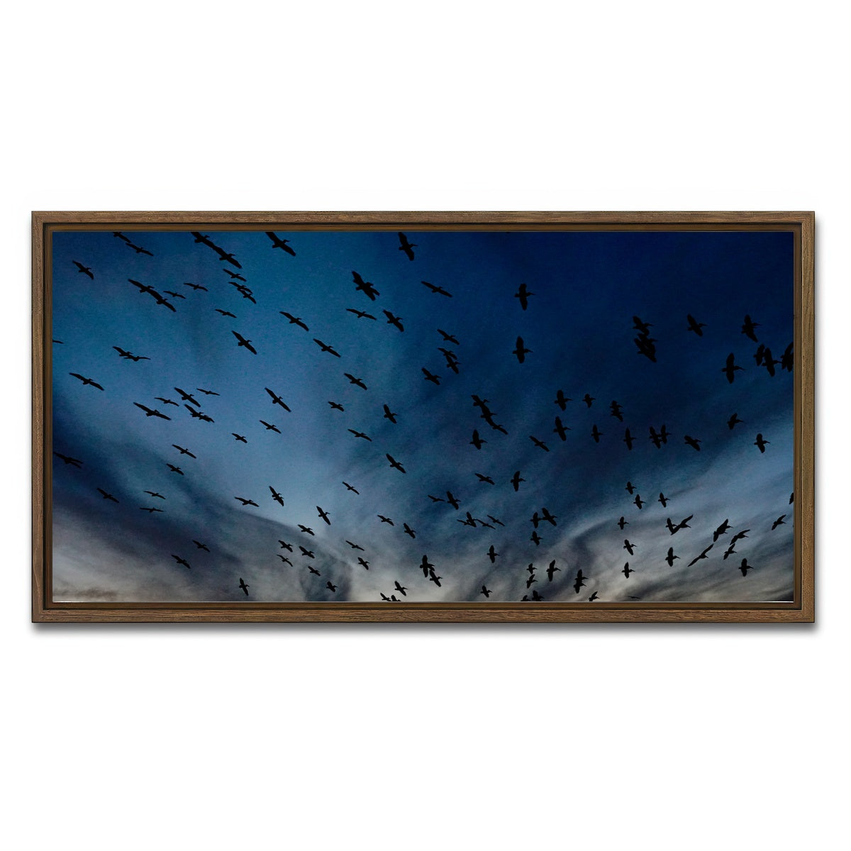 AUTO-MOCKUP WHITE | Pelican Migration Louisiana | 1 Piece | Walnut Framed Canvas | group=2x1