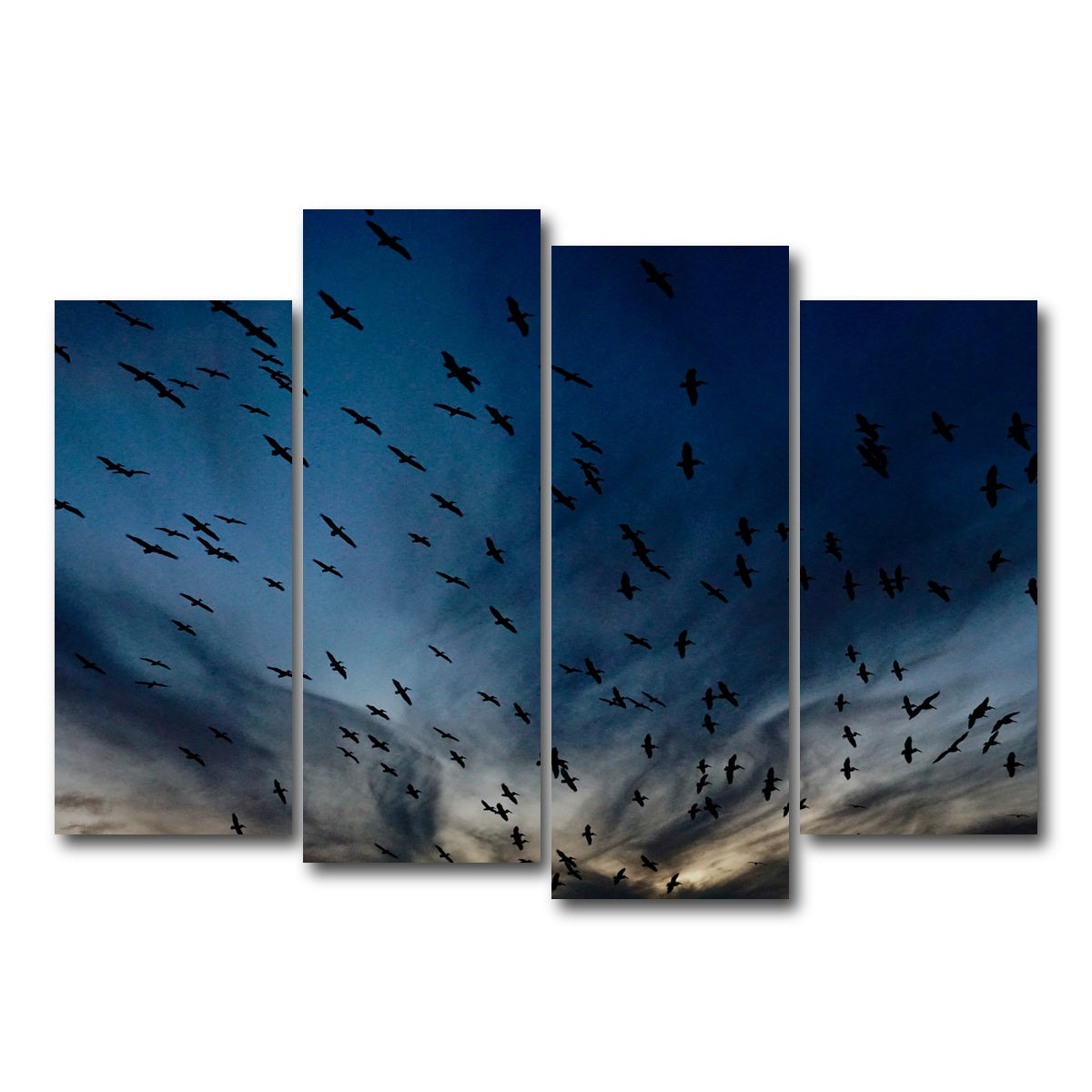 AUTO-MOCKUP WHITE | Pelican Migration Louisiana | 4 Piece | Gallery Wrap Canvas | group=4_normal