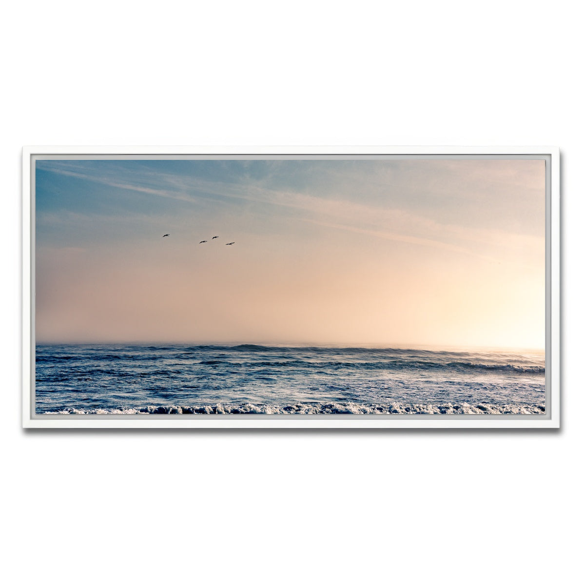 AUTO-MOCKUP WHITE | Pelican Sunset | 1 Piece | White Framed Canvas | group=2x1