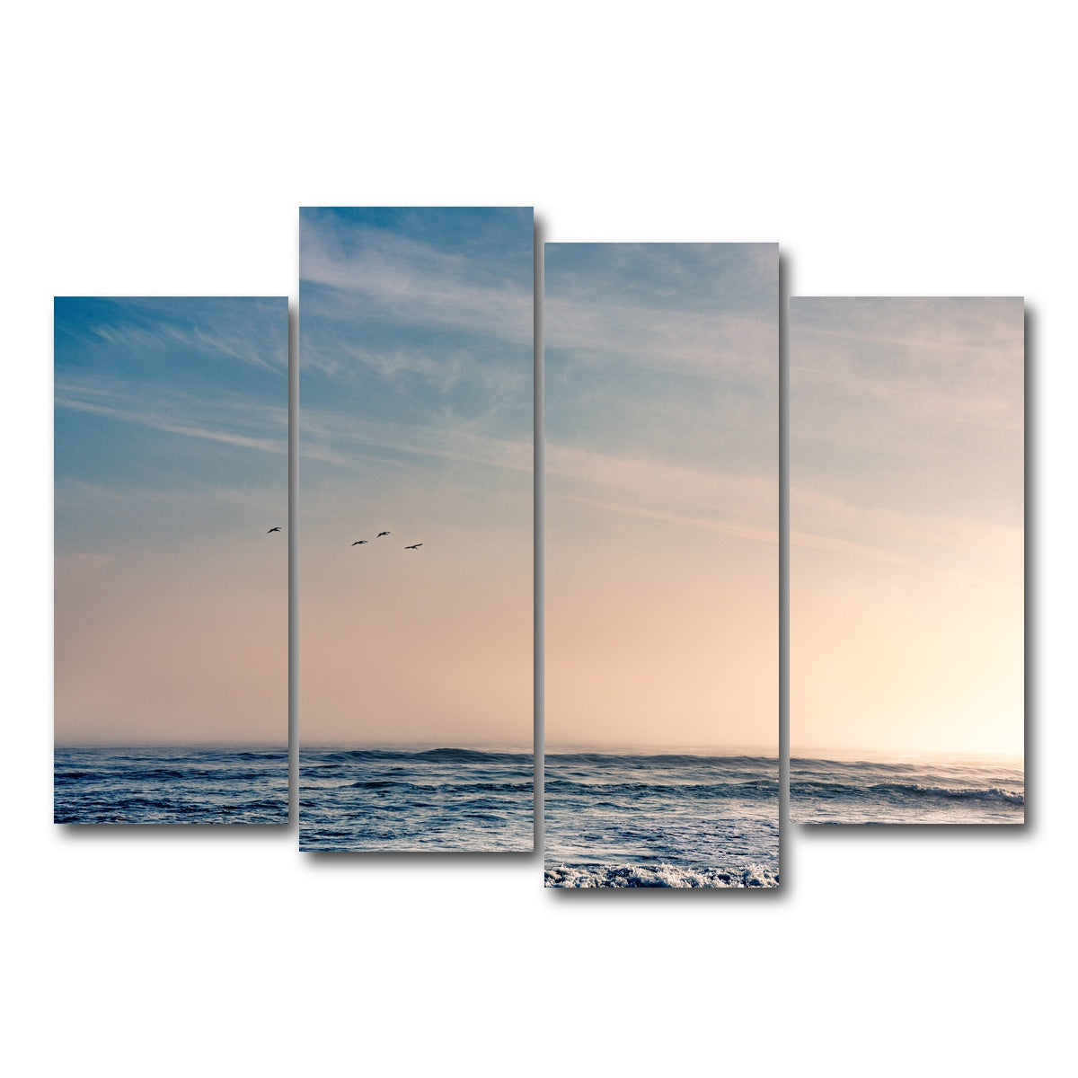 AUTO-MOCKUP WHITE | Pelican Sunset | 4 Piece | Gallery Wrap Canvas | group=4_normal