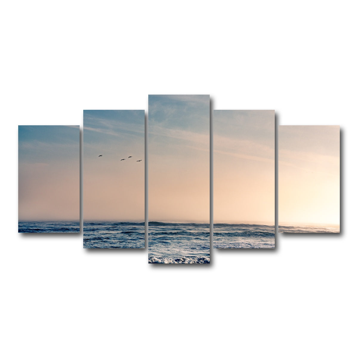 AUTO-MOCKUP WHITE | Pelican Sunset | 5 Piece | Gallery Wrap Canvas | group=5_normal