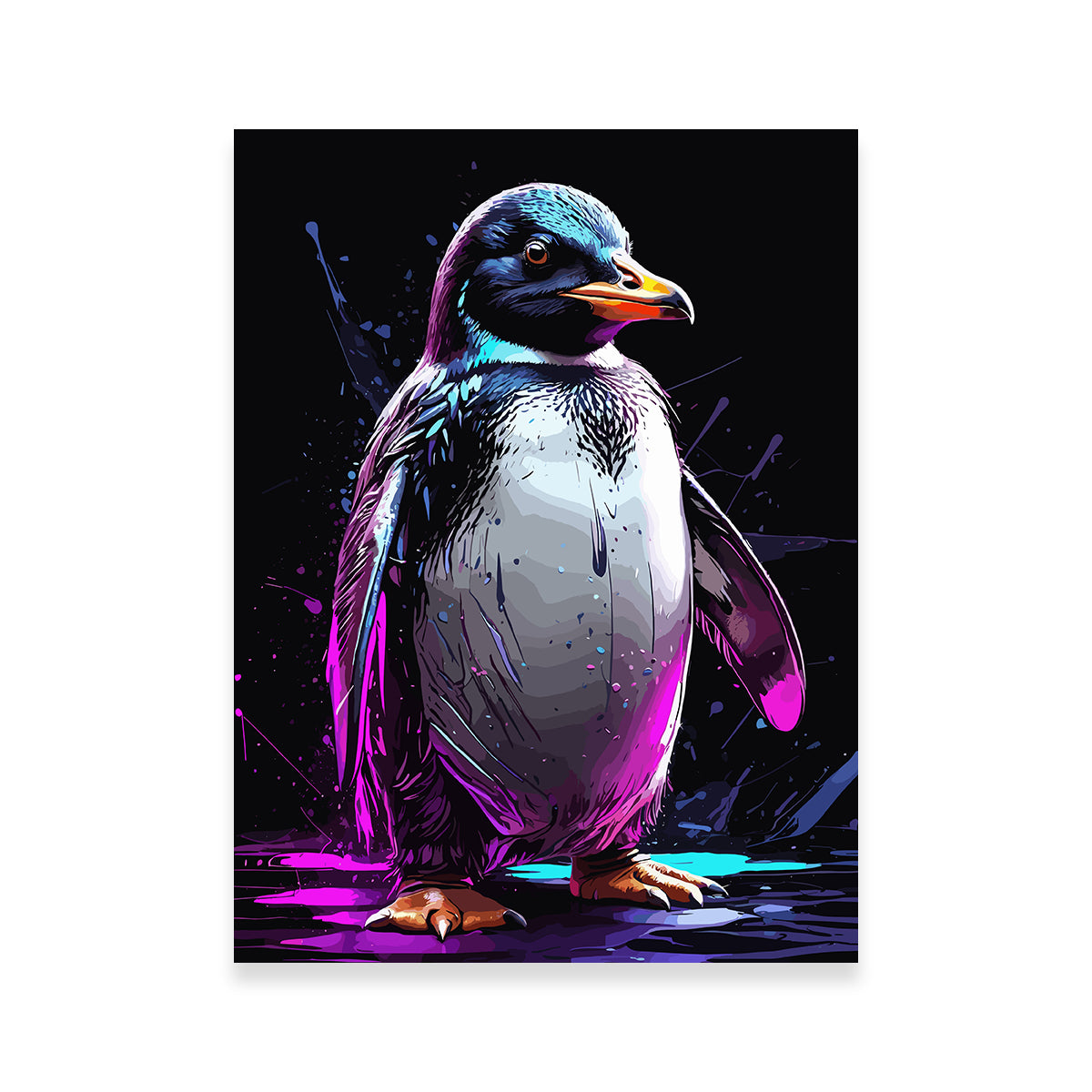 Penguin Animal Colorful Wall Art